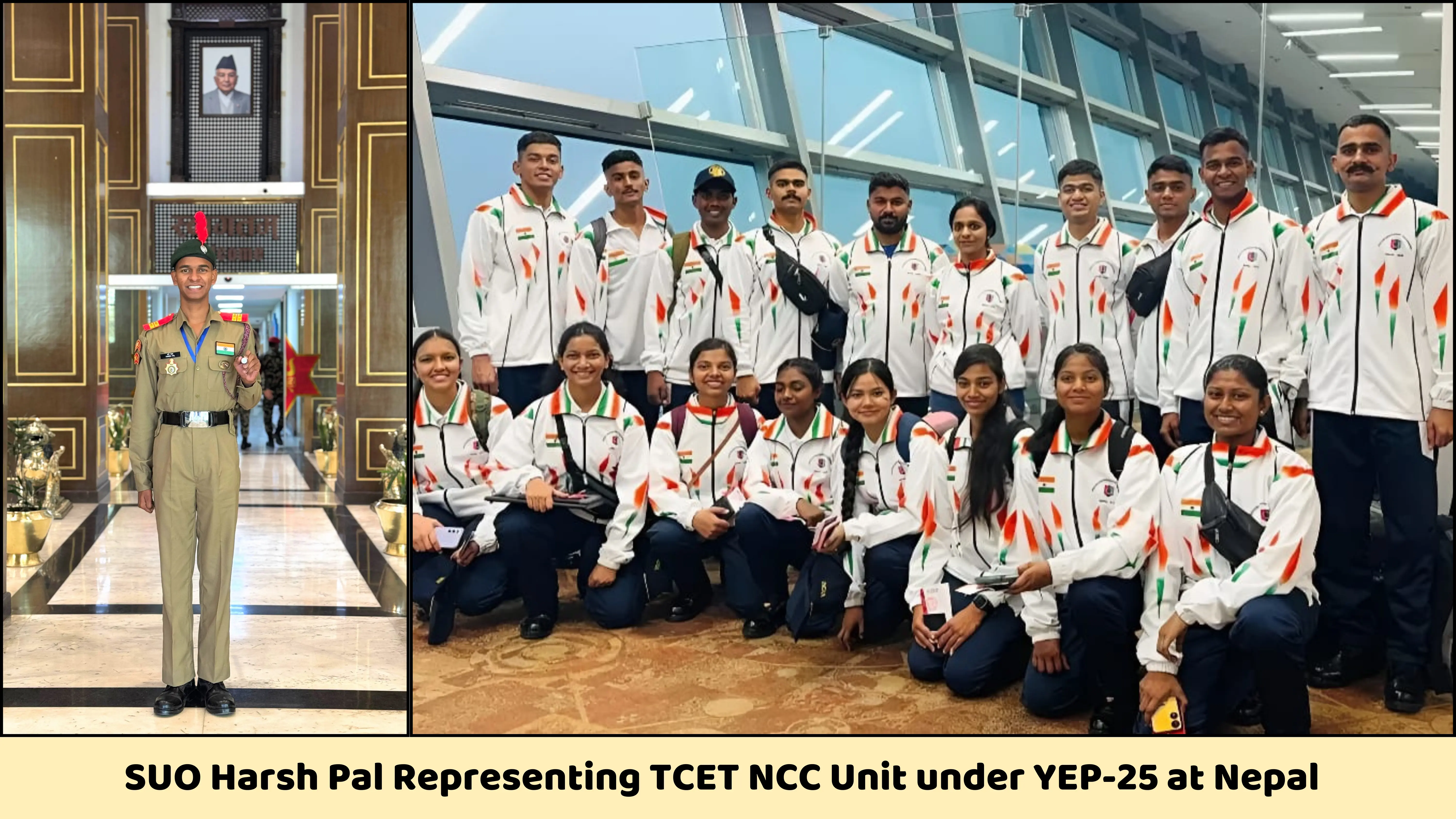 SUO Harsh Pal Representing TCET NCC Unit under YEP-25 at Nepal